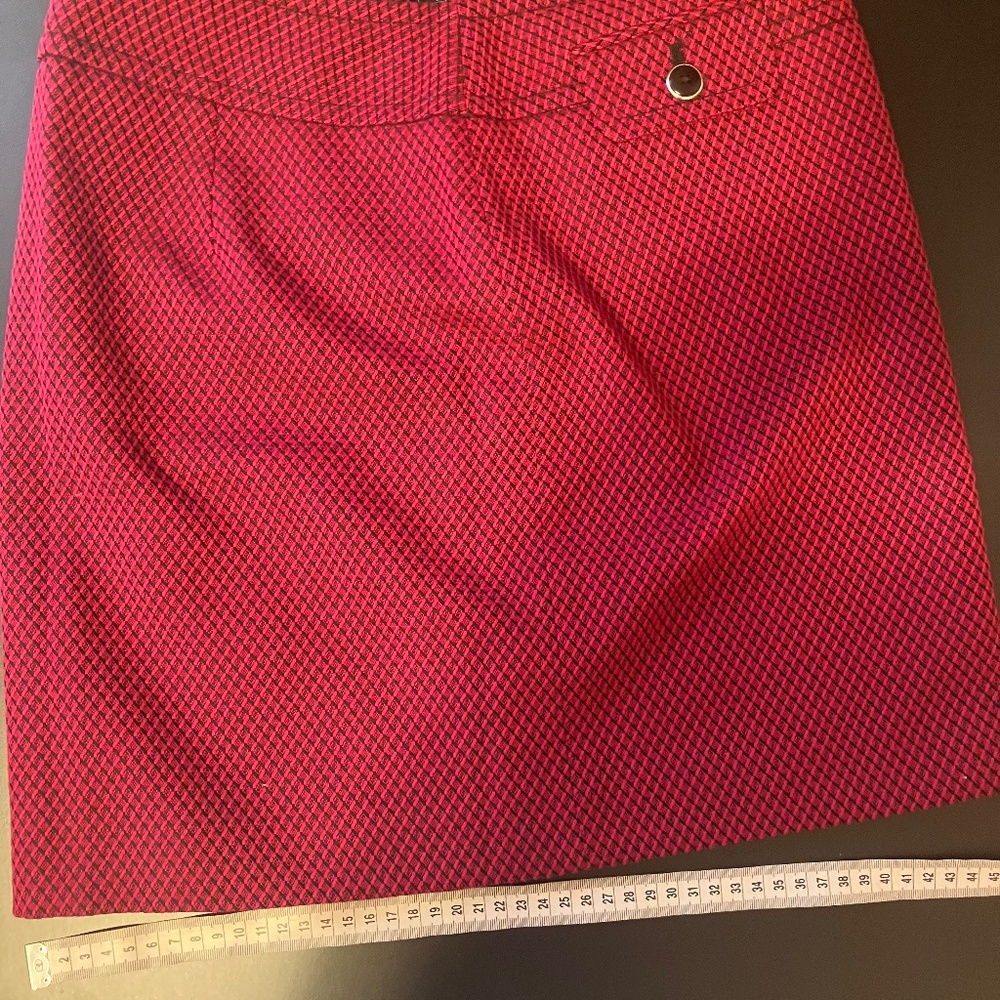 Red Black Mini Skirt
